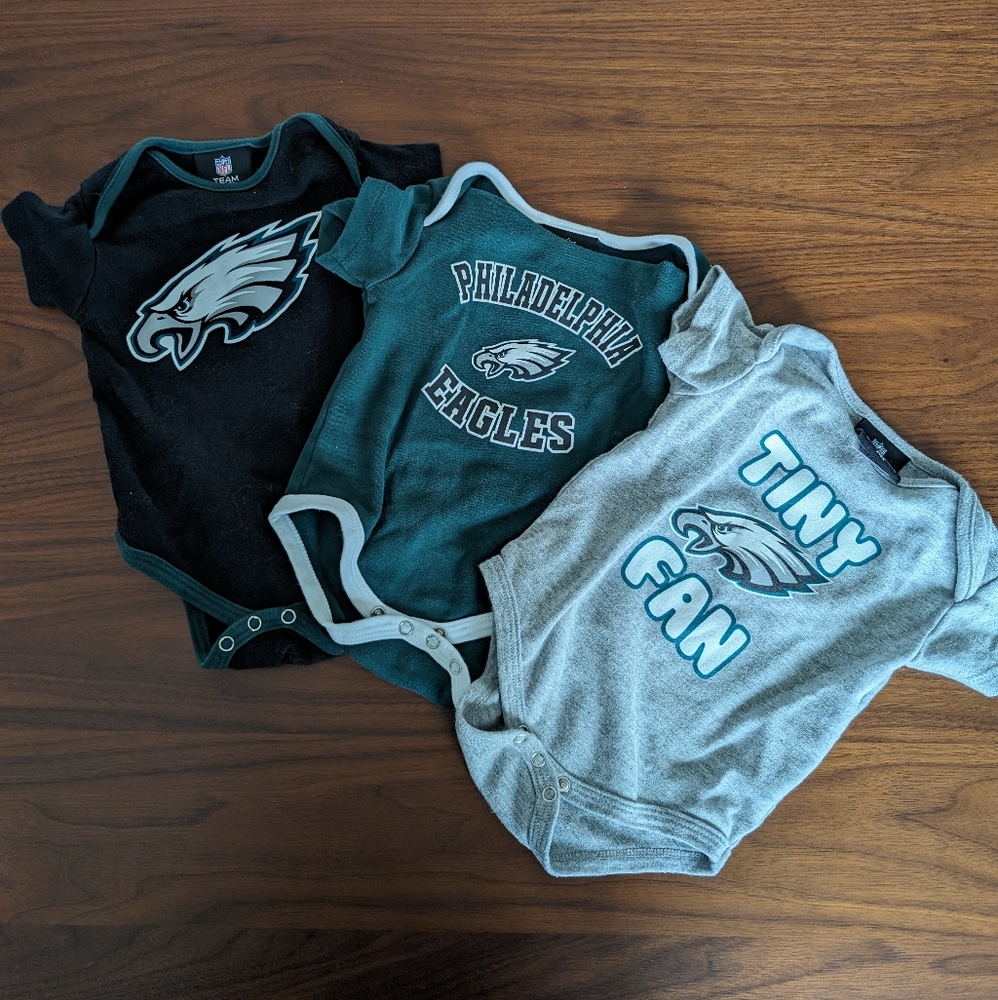 Philadelphia Eagles Onesies Sz 6-9M